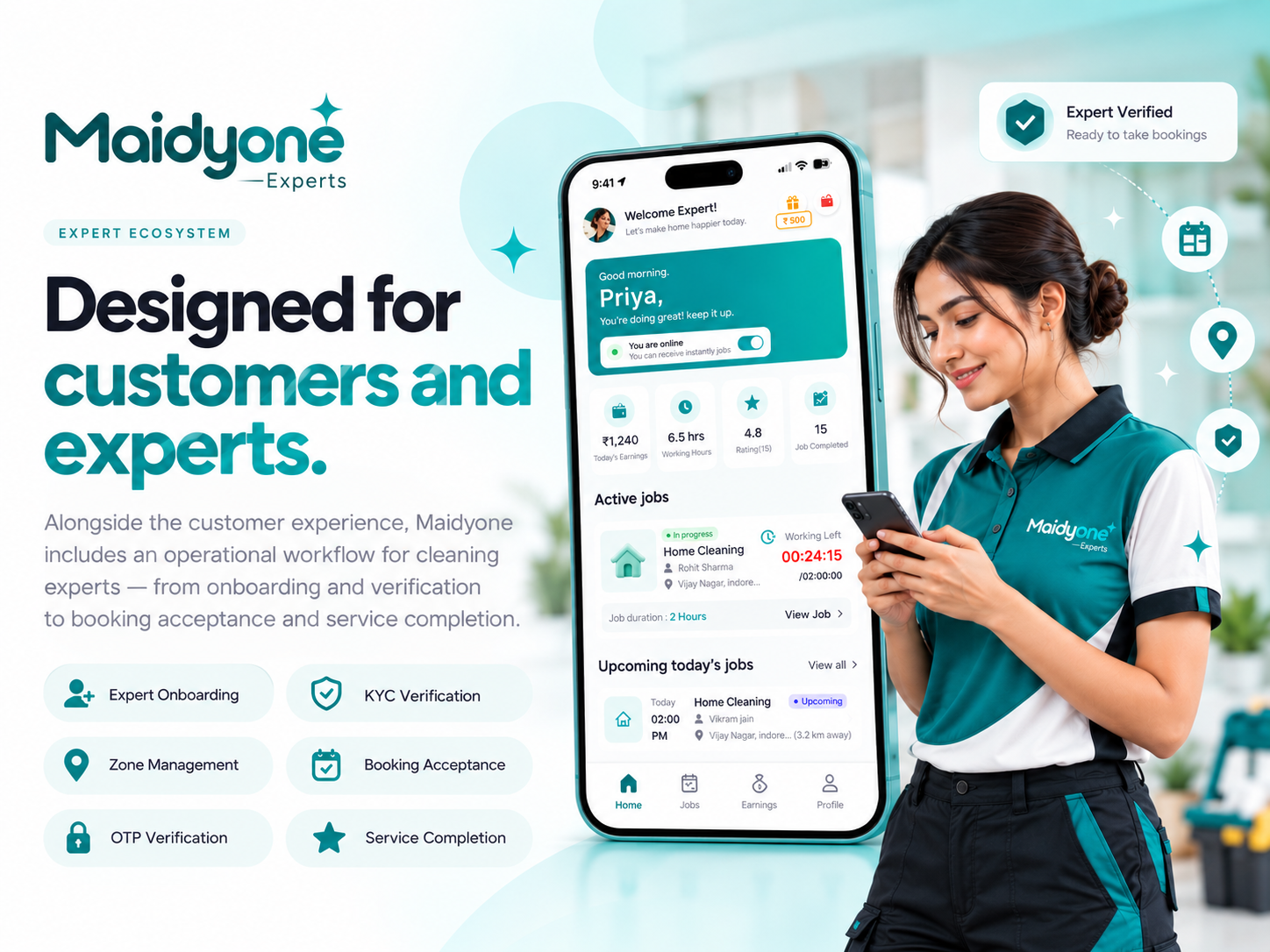 Maidyone Expert Experience